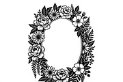 50 Elegant Floral Oval Mirror Frame, a Decorative Illustration by Amazin_art (Thumbnail 25 of 34)