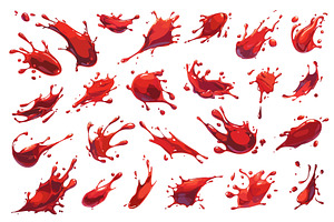 Blood splashes. Cartoon halloween, an Illustration by Stock-Smart-Start