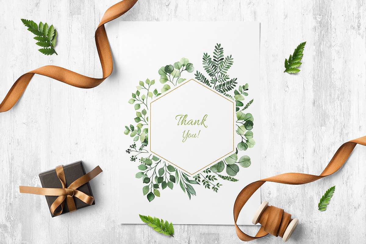 Watercolor Greenery, a Decorative Illustration by Kate_Rina (Photo 4 of 4)