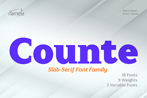 Counte | Modern Slab Serif Typeface, a Slab Serif Font by Namela Studio