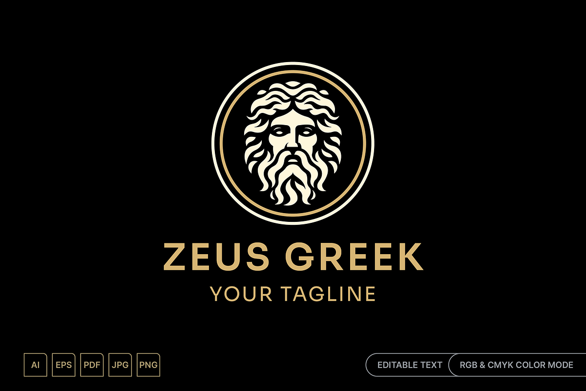 Zeus Greek God Modern Elegant Logo, a Branding & Logo Template by muhisya (Photo 1 of 2)