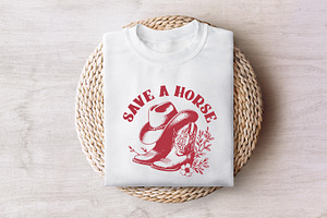 Save A Horse PNG, Funny Country