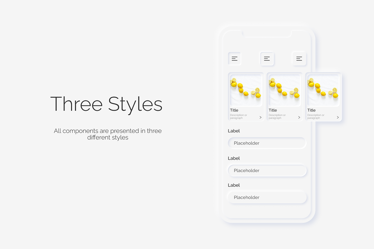 UI kit Neumorphic | Figma, an UI Kit Template by Wander Designs (Photo 3 of 8)