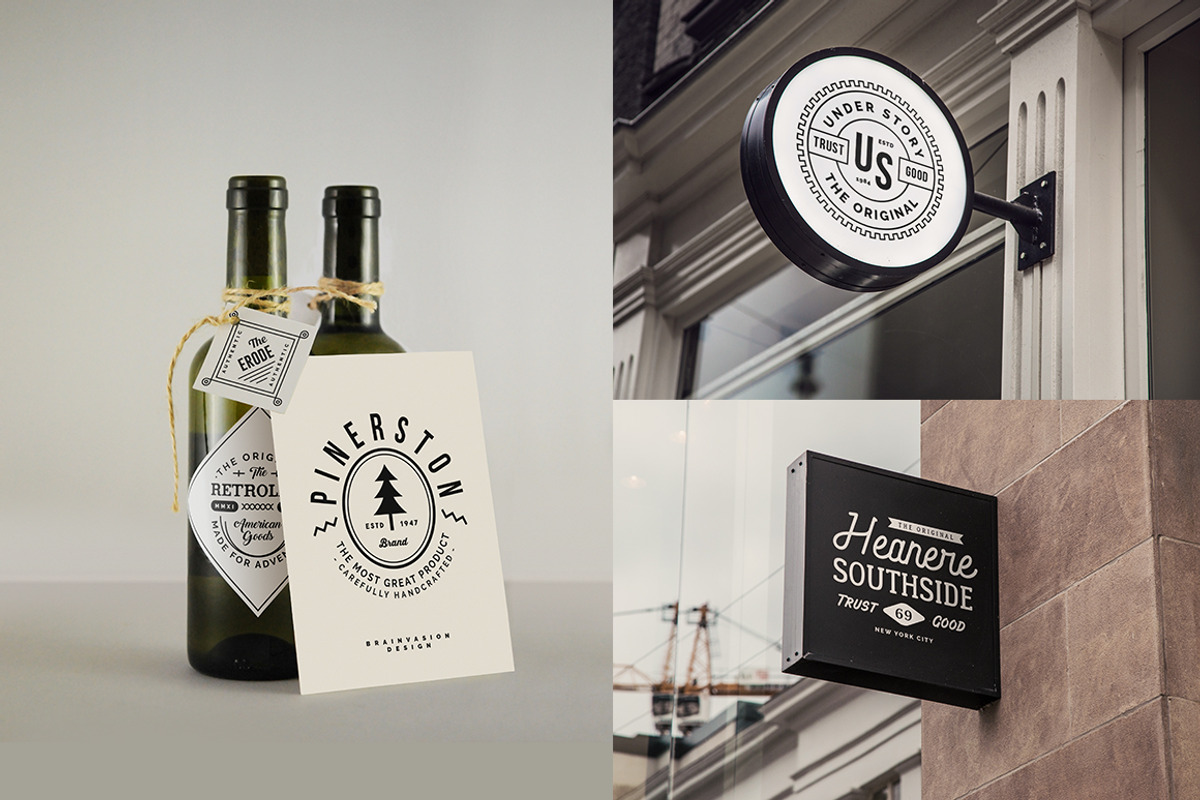 Modern Vintage Logo/Badge Templates, a Branding & Logo Template by Bitstate Design (Photo 3 of 4)