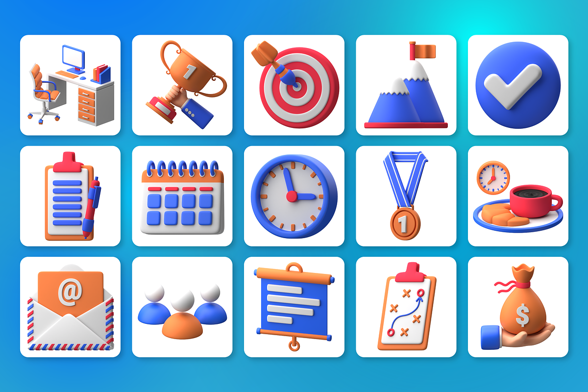 3D Job and Career Icon Set, a Characters & Person 3D Model by Flat Icons (Photo 7 of 8)