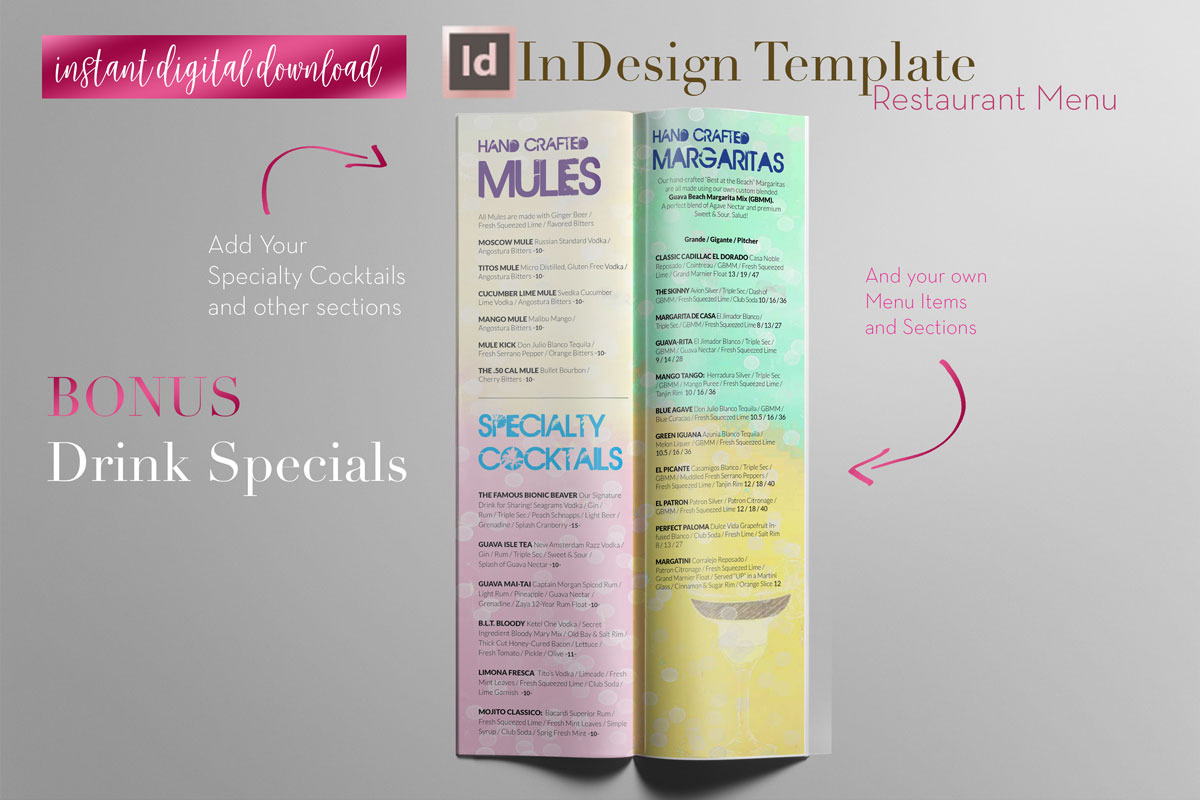 Restaurant Menu | InDesign Template, a Brochure Template by Planner ...