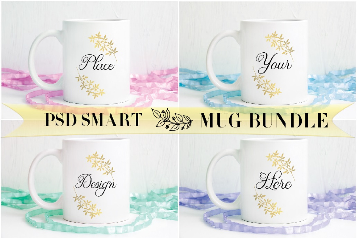 Bundle Spring pastel Mug Cup Mockup, a Cups & Container Mockup by Leo Flo Mockups (Photo 1 of 6)