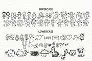 Children’s Scribbles Fun Kids Doodle, a Handwritten Font by cocodesign (Thumbnail 6 of 7)