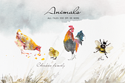 Farm Life watercolour set, an Object Graphic by Splash! (Thumbnail 2 of 5)