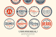 33 Trendy Vintage Badges Bundle Pack, a Branding & Logo Template by Yusof Mining (Thumbnail 3 of 5)