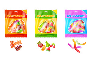 Jelly candy package. Gummy bear, a Food Illustration by Stock-Smart-Start
