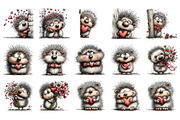 Whimsical Valentine Boy Clipart, an Illustration by SinaCreation (Thumbnail 2 of 11)