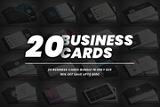 20 Business Cards Bundle, a Business Card Template by Saman Osama (Thumbnail 1 of 5)