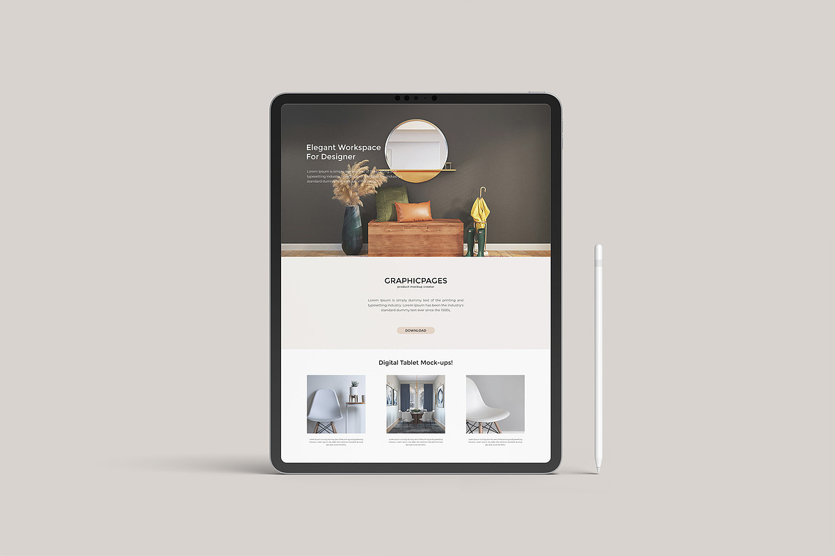 iPad Pro Mockup, an iPad Mockup by graphicpages (Photo 3 of 17)