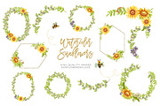 Sunflower Honey Bees Clipart, an Illustration by Sunflower Day Love (Thumbnail 3 of 5)