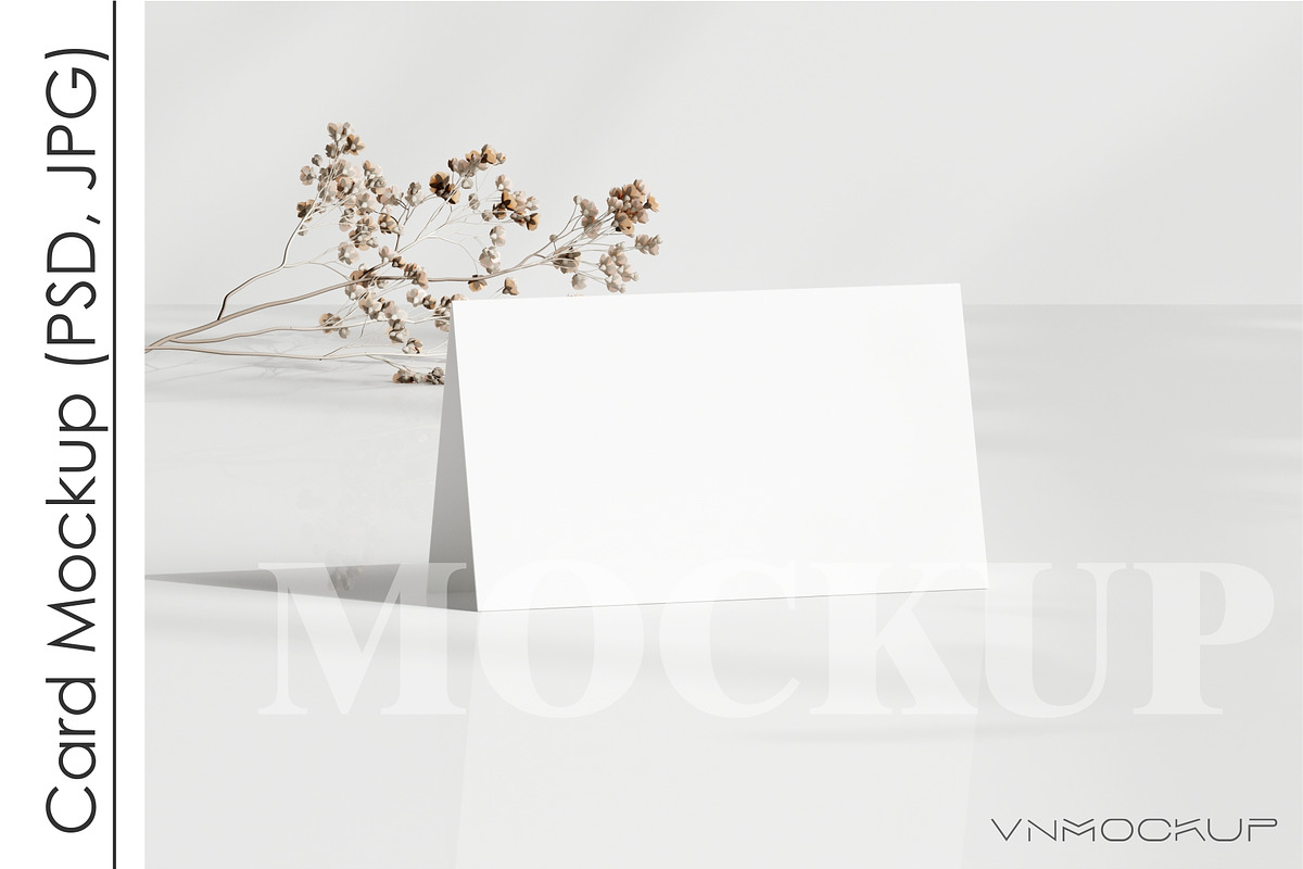 Thank You Card Mockup PSD JPG, a Print Template by VNmockup (Photo 1 of 4)
