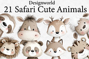 Watercolor Cute Dinosaur Clipart, an Illustration by Designworld (Thumbnail 1 of 5)