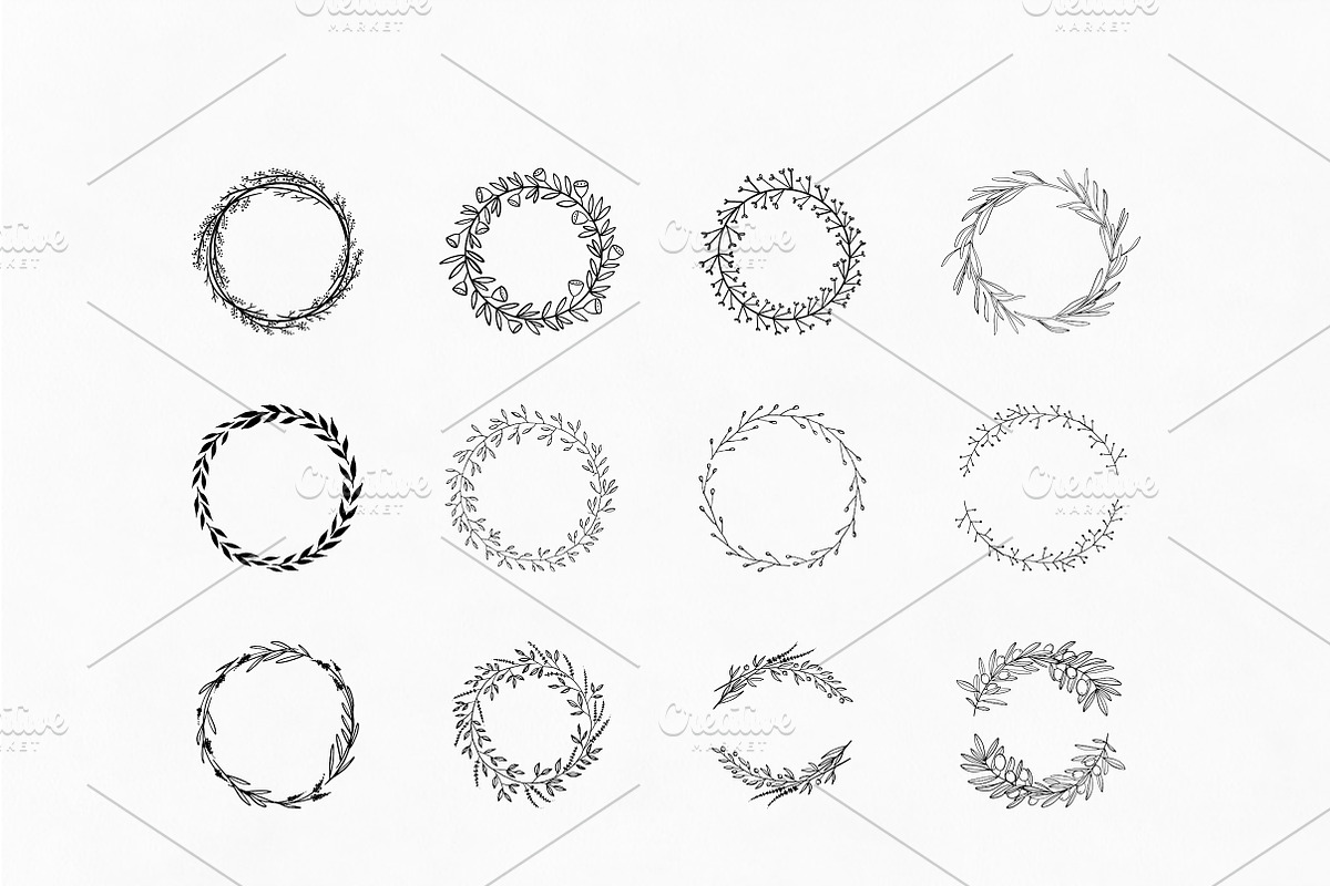 Set of floral wreaths, a Decorative Illustration by Lyolya Profitrolya (Photo 2 of 5)