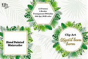 Tropical leaves frames, an Illustration by Elly Studio (Thumbnail 2 of 7)
