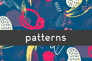 Abstract patterns and cards set #2