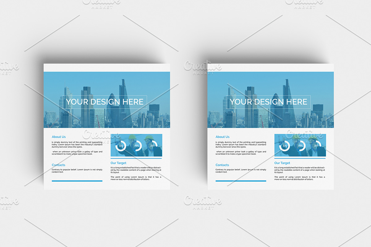 Flyer Square Mock-Up, a Print Template by AlkStudio (Photo 2 of 12)