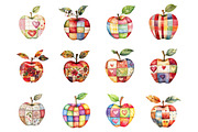Christmas Apple Patchwork, an Illustration by Design Market (Thumbnail 2 of 4)