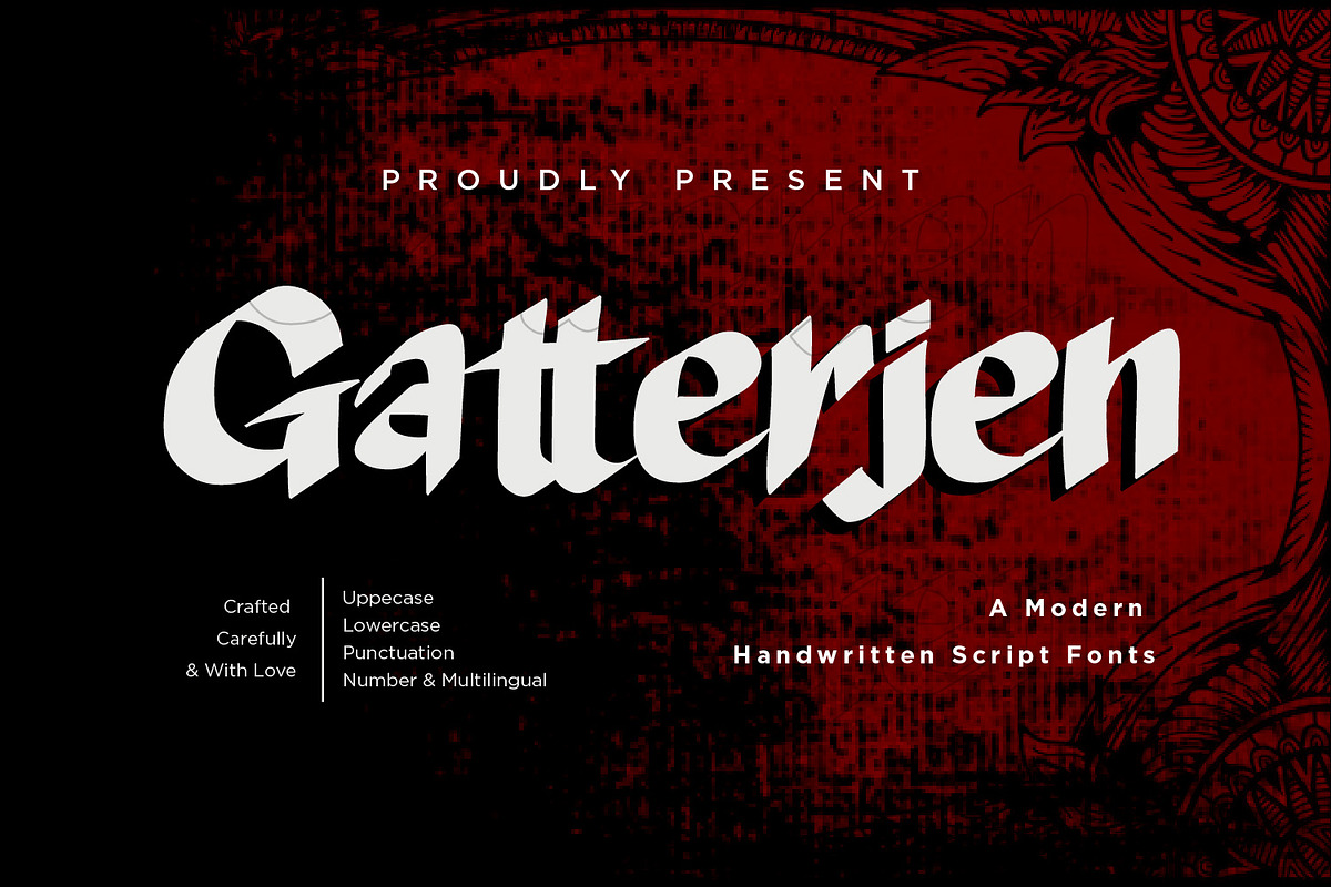 Gatterjen - Handwritten Script fonts, a Script Font by Nahar_std (Photo 1 of 12)
