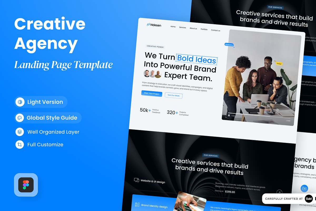 Ndesen - Creative Agency, a Landing Page Template by SLAB! Design (Photo 1 of 4)