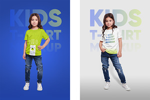 Mixed Kids T Shirt Mockups Vol2