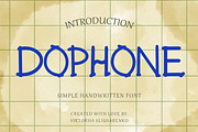 DOPHONE simple handwritten font, a Serif Font by CHIMERA (Thumbnail 1 of 7)