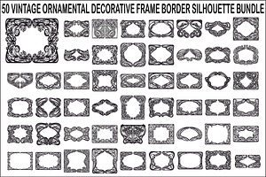 Vintage Ornamental Frame Bundle, an Illustration by hafijul