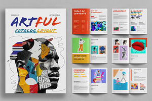 Creative Art Catalog Layout, a Brochure Template by ContestDesign