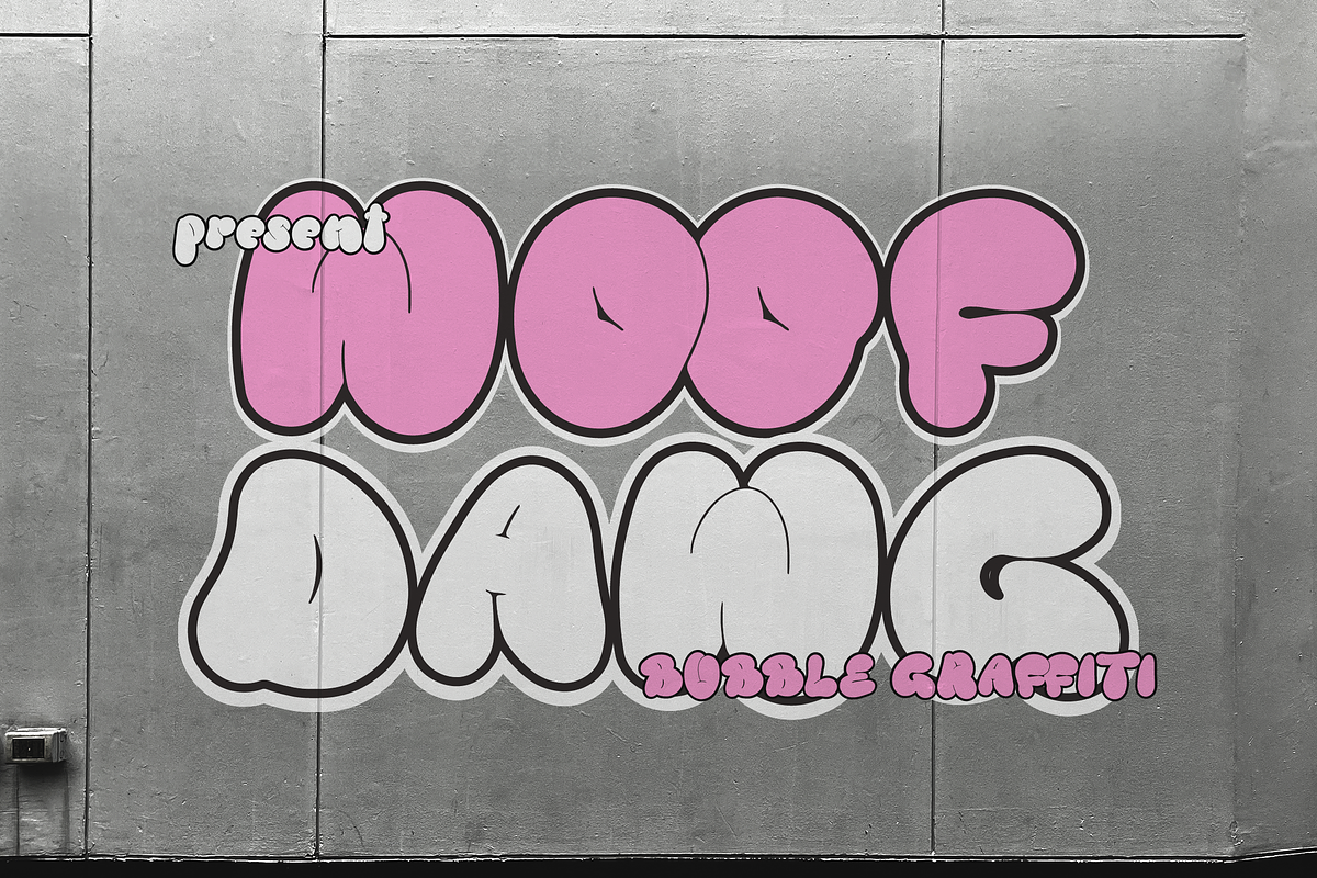 Woof Dawg | Bubble Graffiti, a Handwritten Font by Denustudios (Photo 1 of 15)