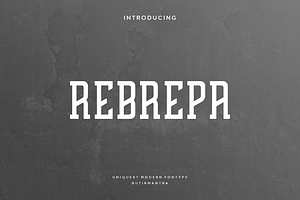 Rebrepa - Vintage Display Typeface, a Slab Serif Font by Letterna