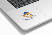 Shiba Inu Pilot Flying A Plane Icon, an Animal Illustration by tkzgraphic (Thumbnail 3 of 3)