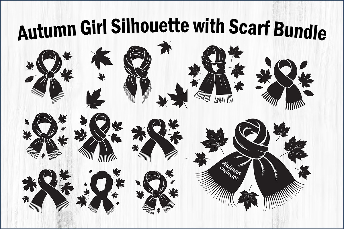 Autumn Girl Silhouette with Scarf, a Graphic by Creativeshirt (Photo 1 of 9)