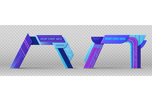 Sport event arch mockups on, an Object Illustration by art PVP - market