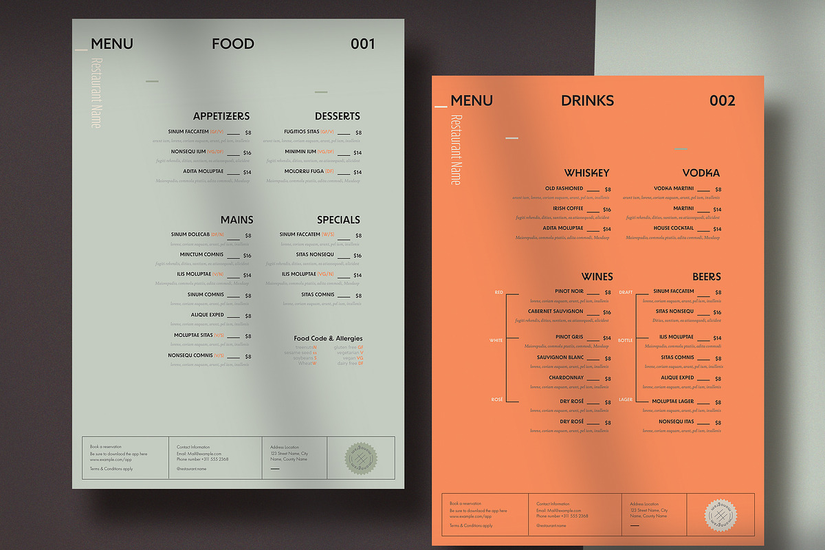 Menu Design, a Print Template by wavebreak