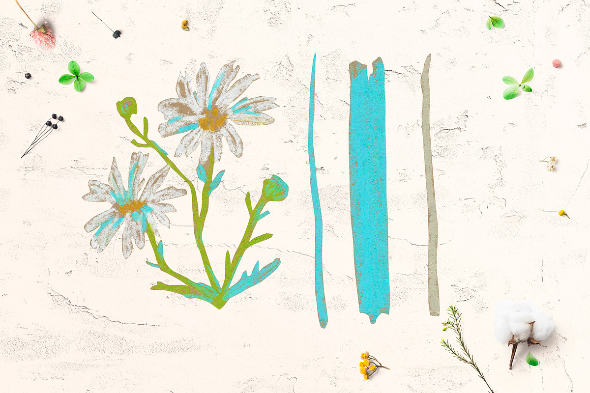 Crayon Wildflowers & Grasses Clipart, a Healthcare Illustration by Lucyinyourheart (Photo 5 of 5)