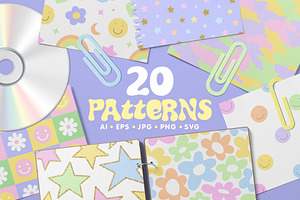 Pastel Pattern Set, a Pattern Graphic by Dedraw Studio