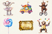Circus Sublimation Clipart, an Illustration by OK Design (Thumbnail 5 of 5)