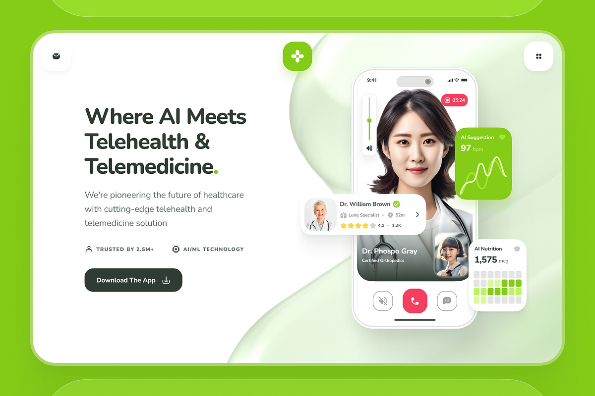 osler: AI Telehealth Website, a Landing Page Template by strangehelix.bio (Photo 4 of 10)