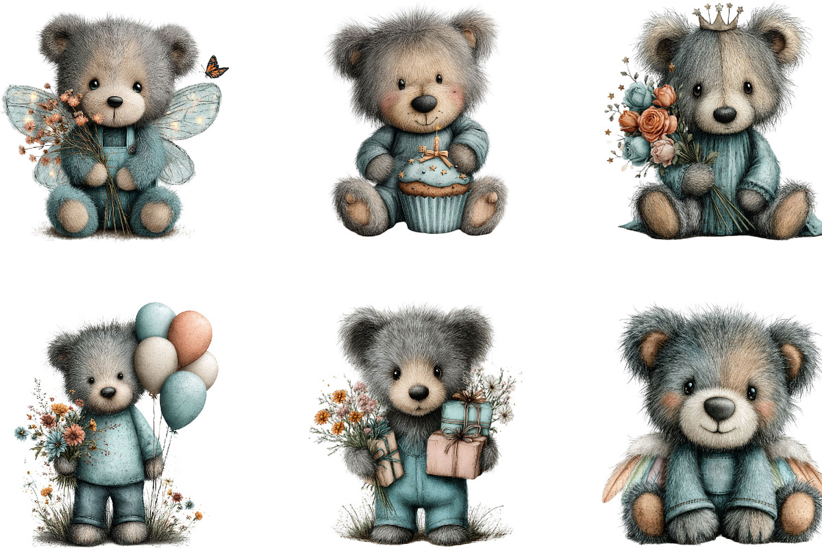 Birthday Teddy Bear Whimsical, an Animal Illustration by Designking (Photo 3 of 5)