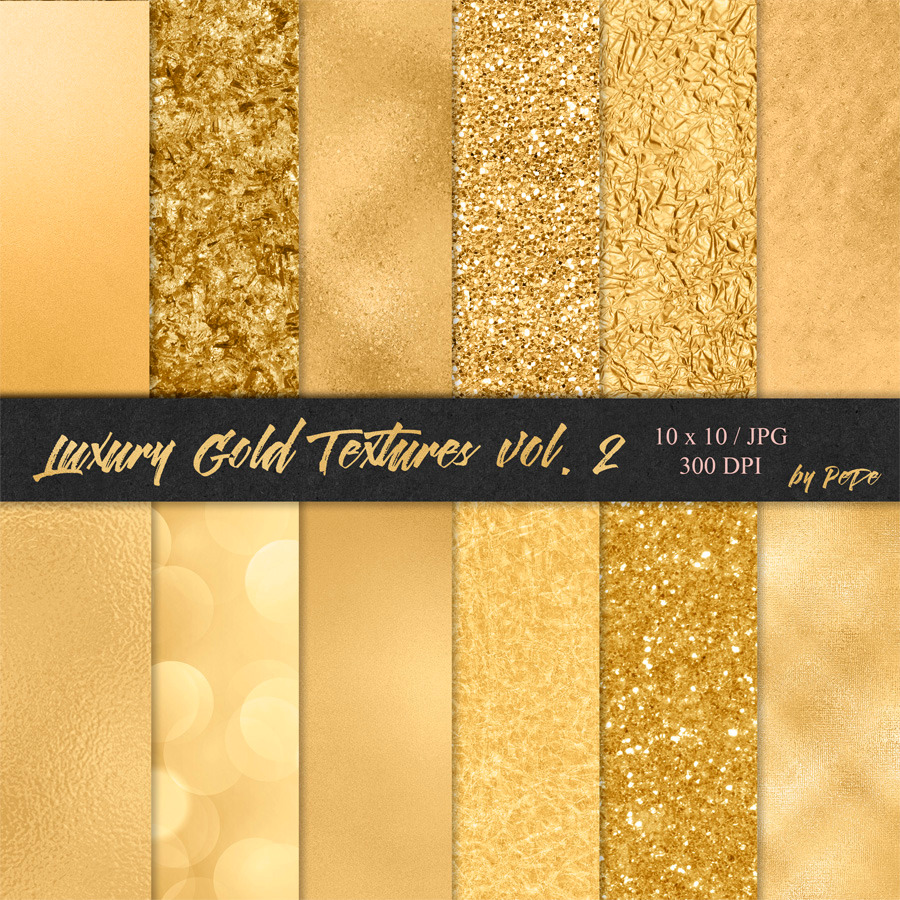 Luxury Gold Textures II, a Texture Graphic by PeDe Designs
