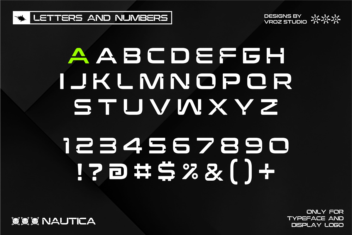 NAUTICA - Futuristic display Font, a Sans Serif Font by Vroz Studio (Photo 2 of 6)