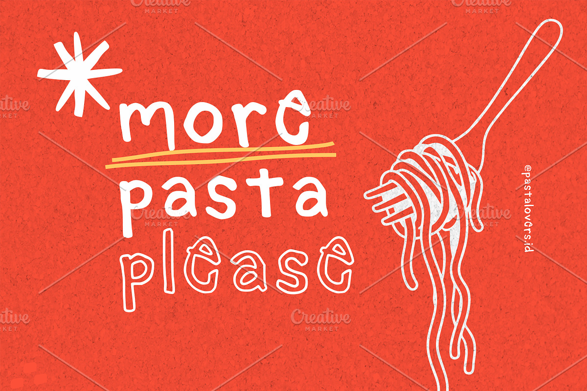 PestaPasta Handwriting Font Family, a Handwritten Font by Aftershift (Photo 2 of 9)