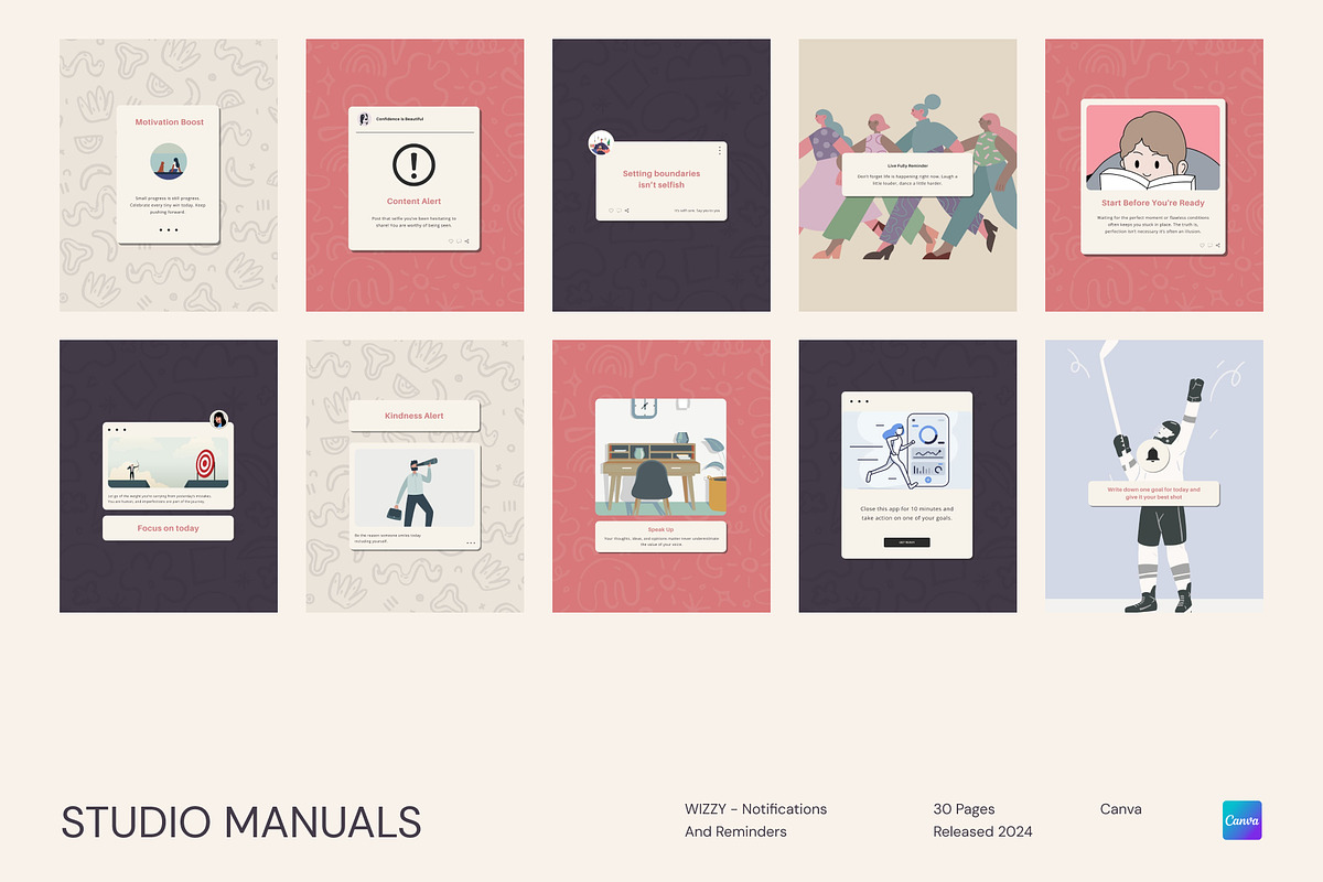 WIZZY – Notifications And Reminders, a Social Media Template by Studio Manuals (Photo 4 of 8)