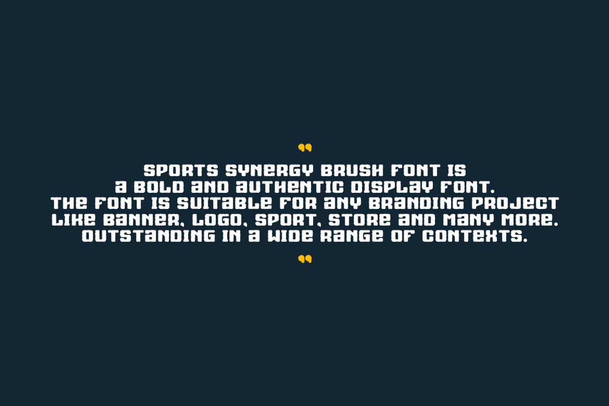 Sports Synergy Brush, a Sans Serif Font by QR Design Studio (Photo 6 of 9)