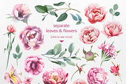 Watercolor flowers, a Texture Illustration by katyabuslaeva (Thumbnail 5 of 6)