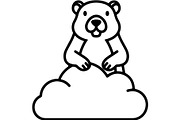 Cute Bear Silhouette Vector Bundle, a Person Illustration by Designer_Momina (Thumbnail 3 of 31)